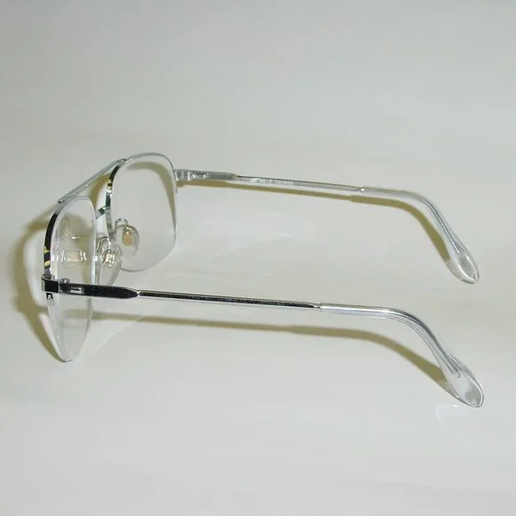 (NWT) Vintage 90's Square Metal Double Bridge Reading Glasses +1.00 - Picture 2 of 4